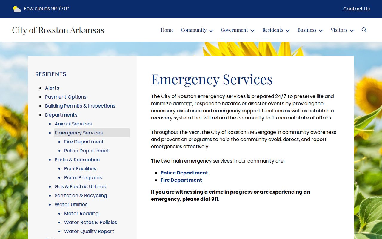 Rosston emergency services source for Rosston recent arrests and police records
